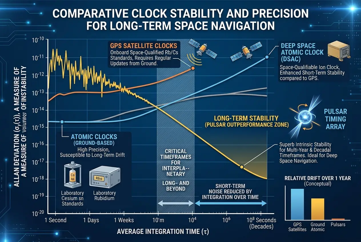 Visual explanation of Pulsars: Can These Cosmic Clocks Guide Future Explorers?