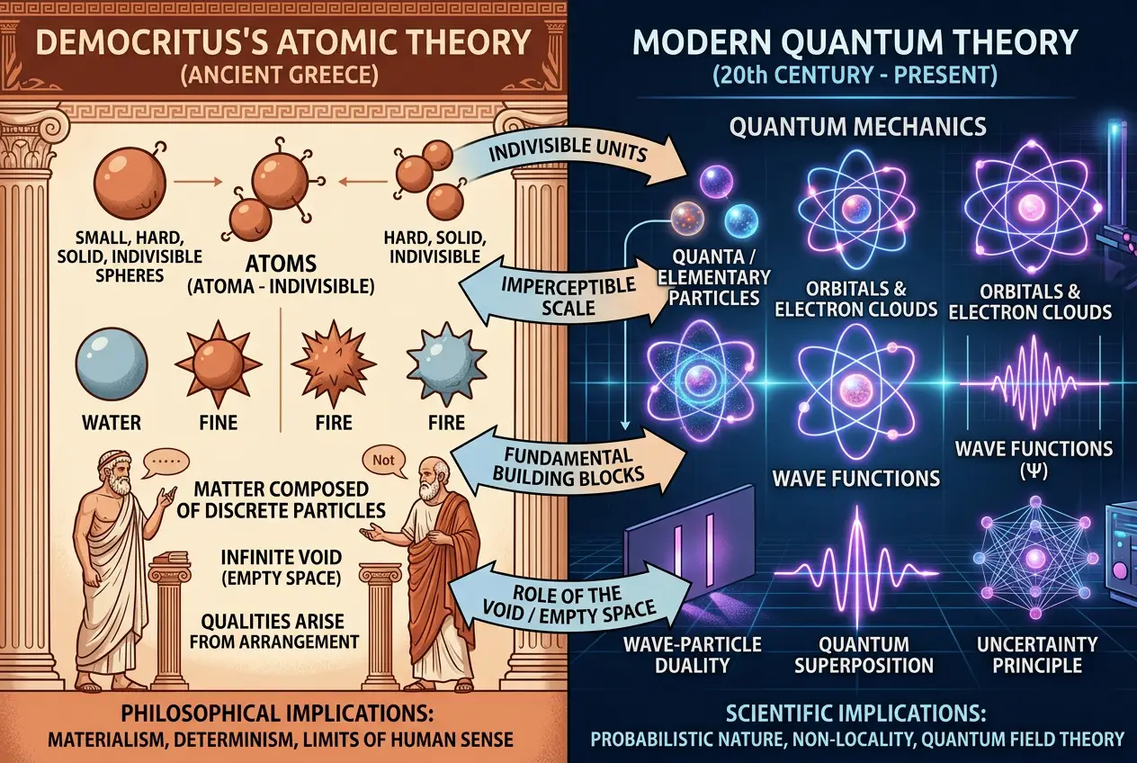 Visual explanation of Ancient Atoms: Did Greek Thinkers Foresee Quantum?
