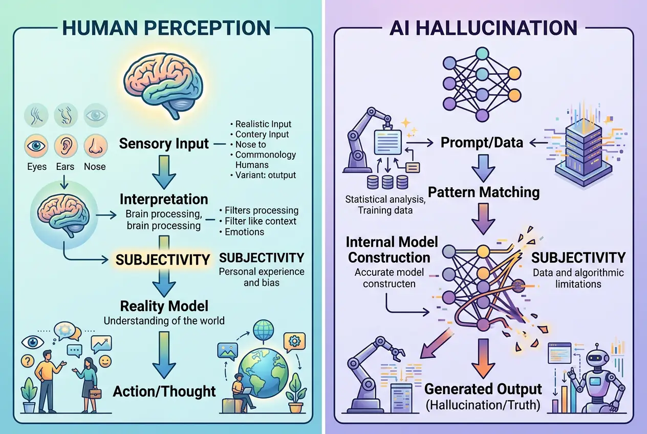 Visual explanation of Do AI Hallucinations Hint at Digital Consciousness?