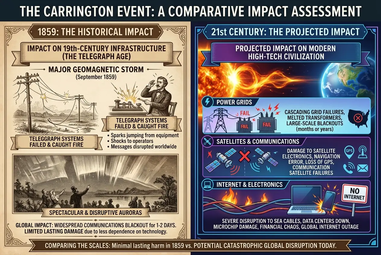 Visual explanation of Could Solar Storms Ignite Digital Chaos?