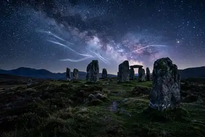 Did Ancient Structures Track Cosmic Particles?