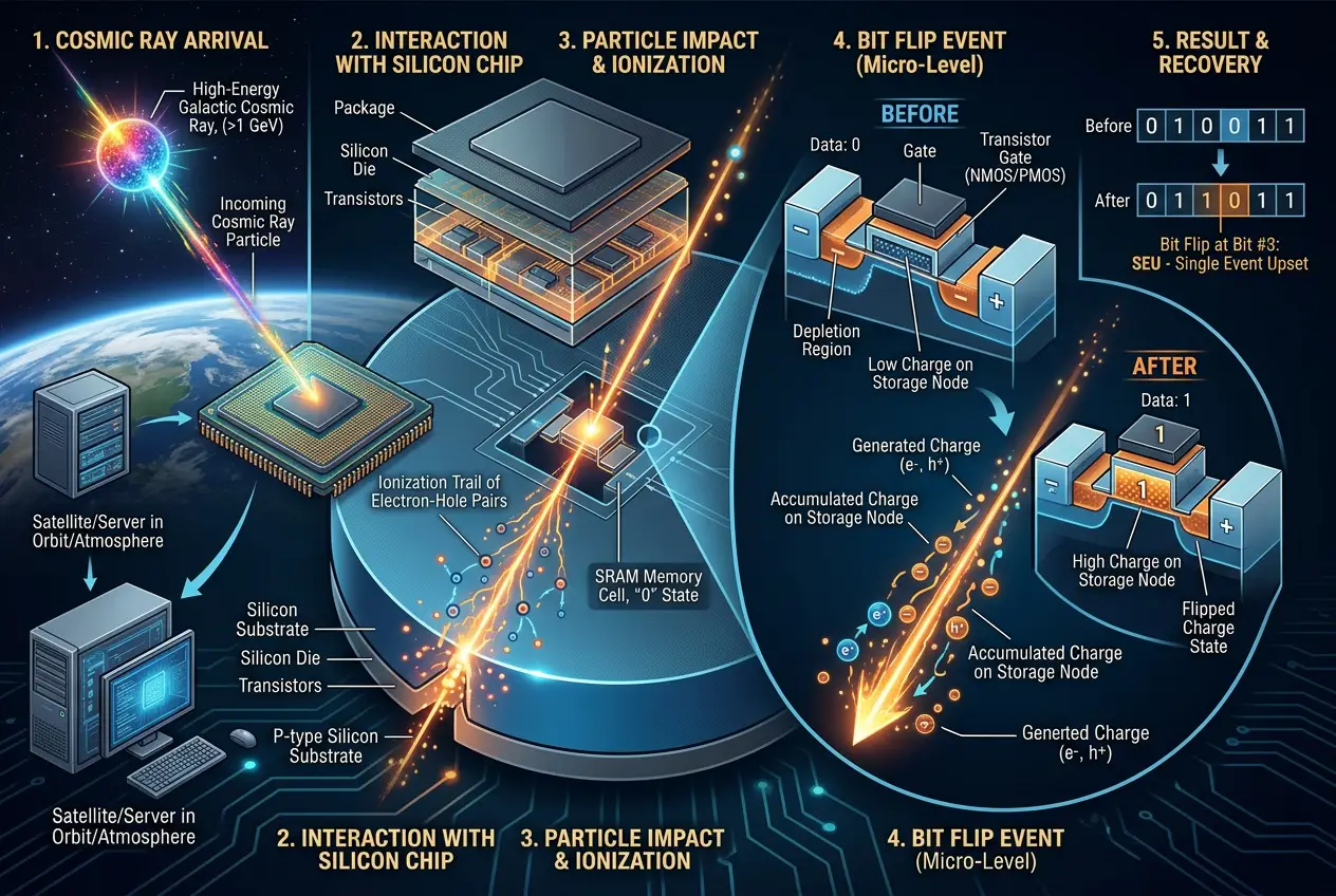 Visual explanation of Cosmic Rays: Do They Spark Earth's Tech Anomalies?