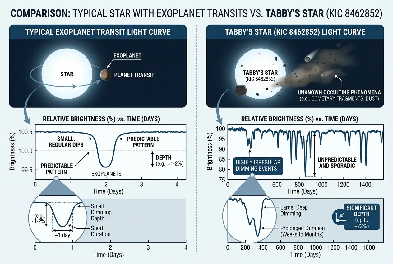 Visual explanation of Alien Megastructures: Are We Missing Cosmic Architects?
