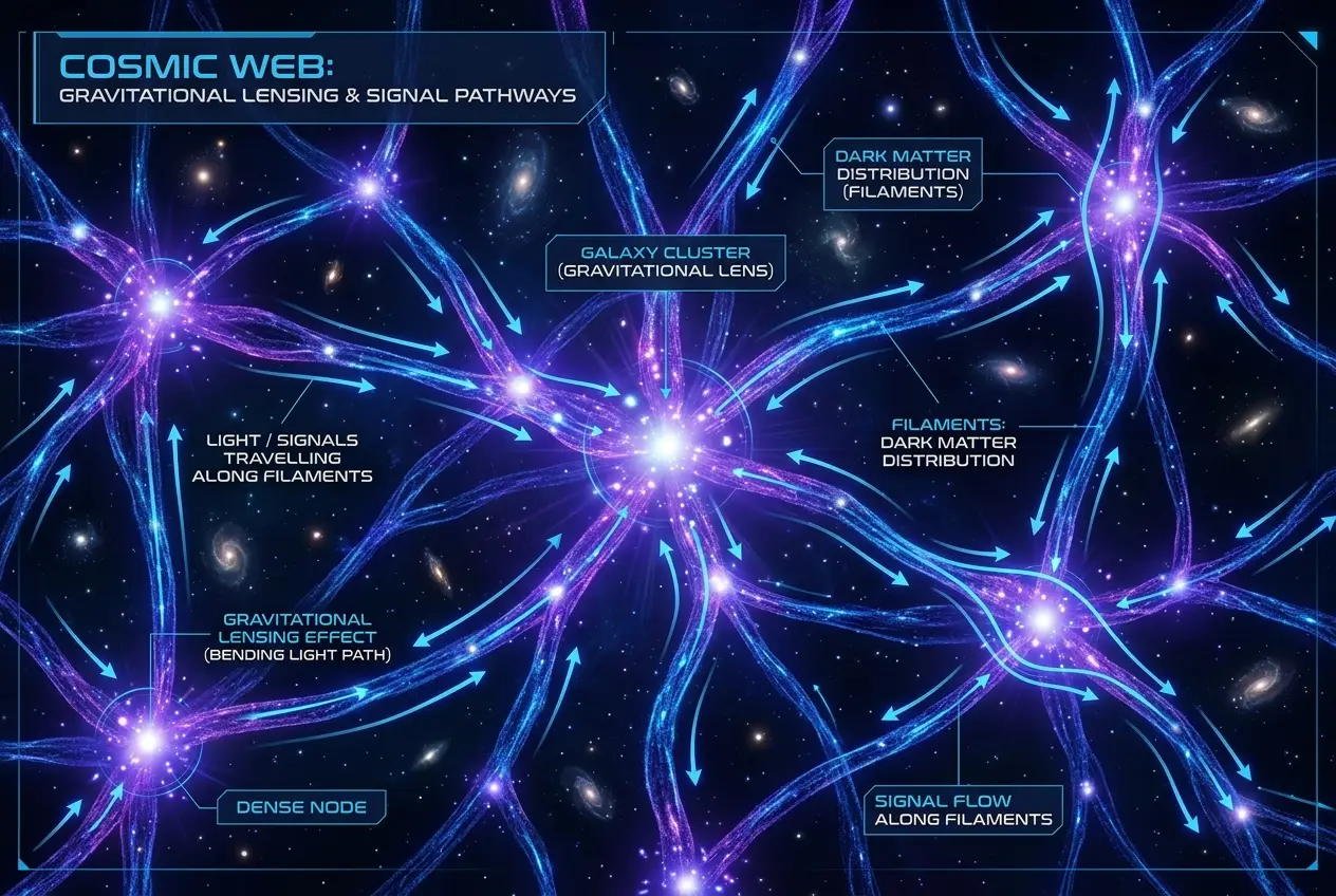 Visual explanation of Do Cosmic Lenses Hide Alien Signals?
