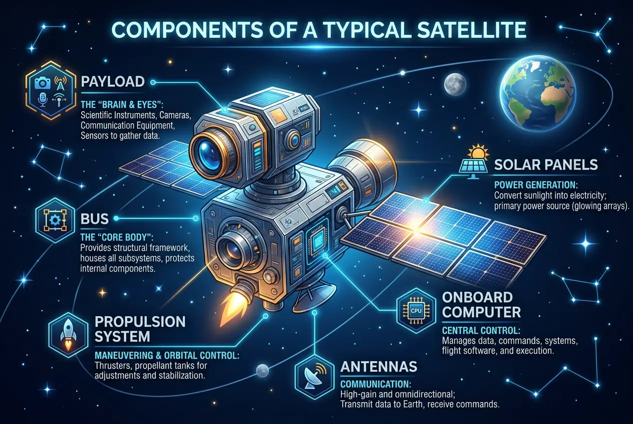 Visual explanation of From Earth to Orbit: How Satellites Reach Space