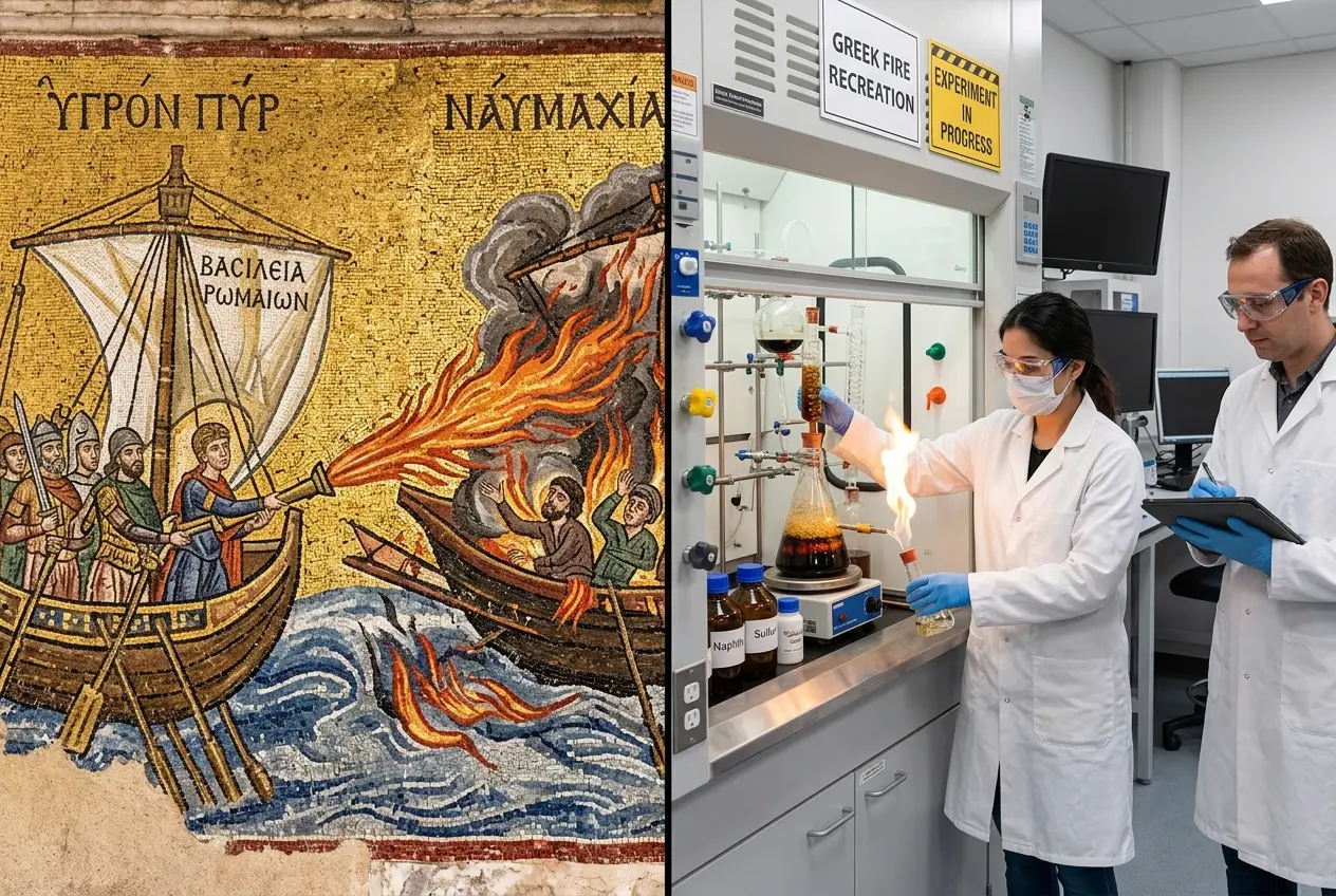 Visual explanation of Did Greek Fire Use Ancient Nano-Tech for Its Fury?