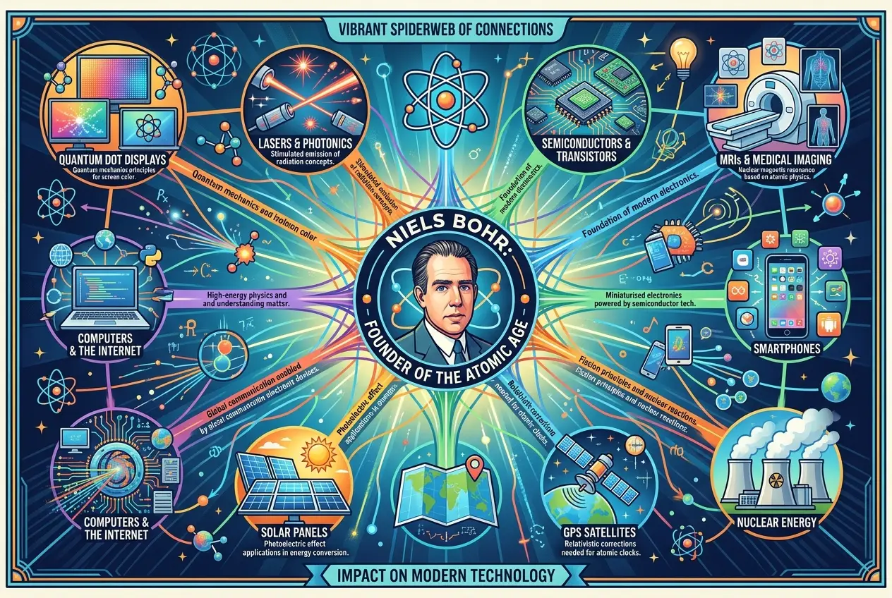 Visual explanation of Niels Bohr: The Architect of Quantum Reality