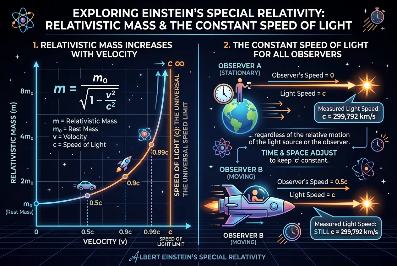 Visual explanation of Beyond Light Speed: Can Particles Break the Cosmic Limit?