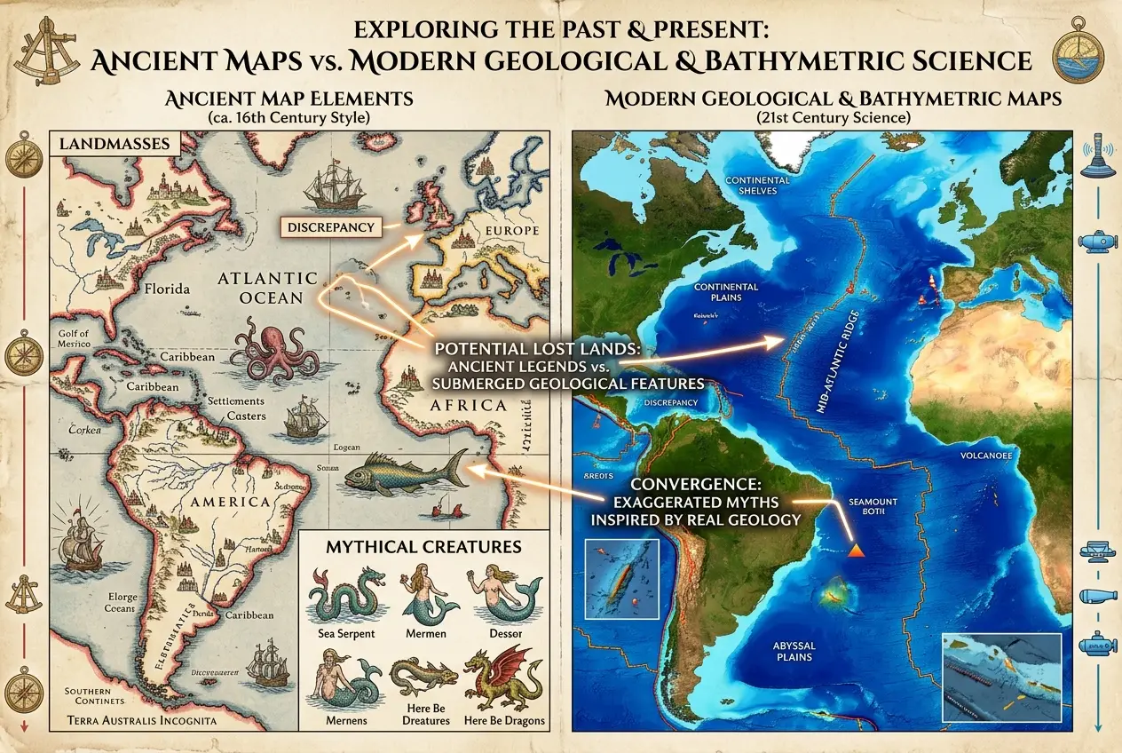 Visual explanation of Ancient Maps: Did Hidden Tech Map Sunken Lands?