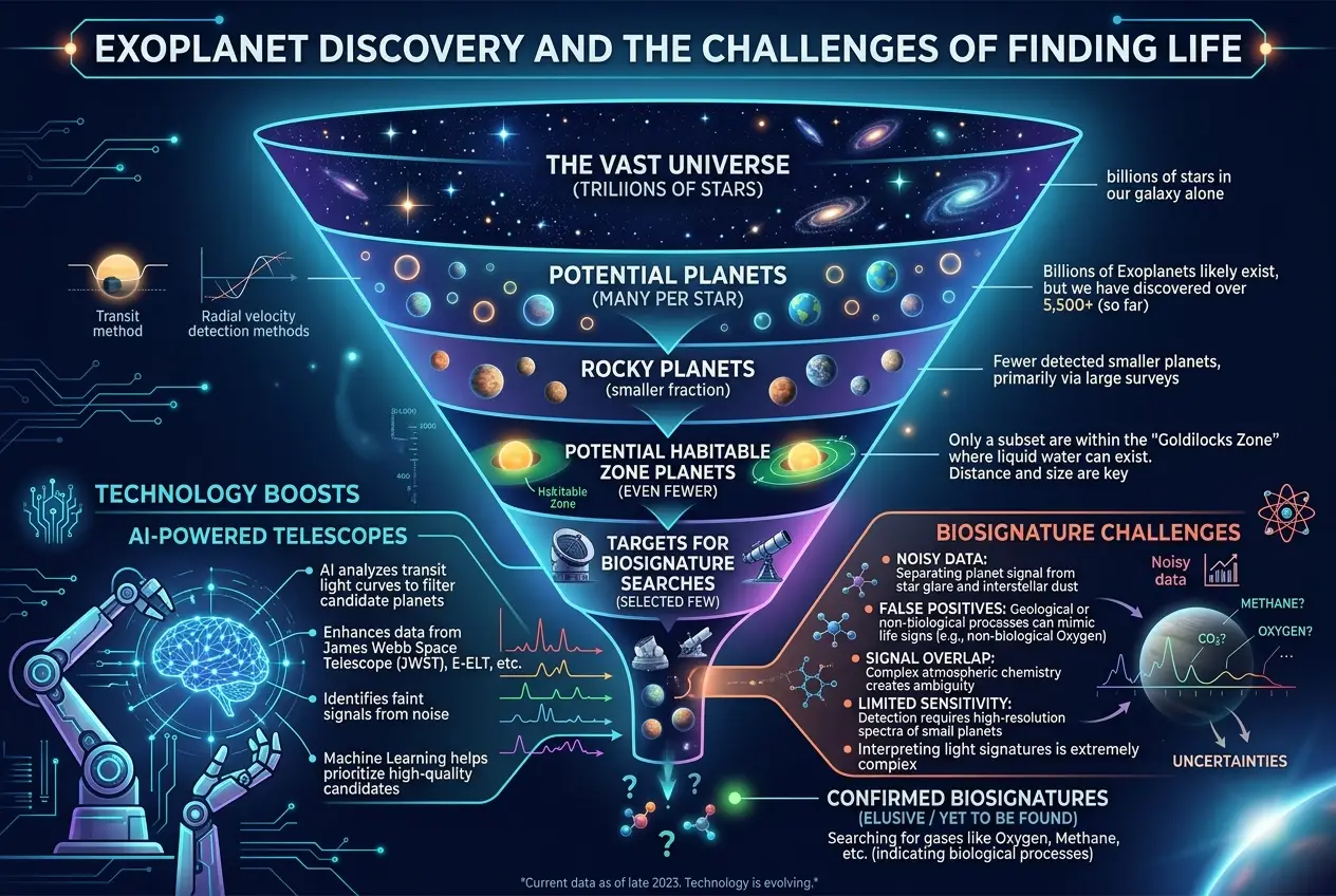Visual explanation of Could AI Discover New Cosmic Life Forms?