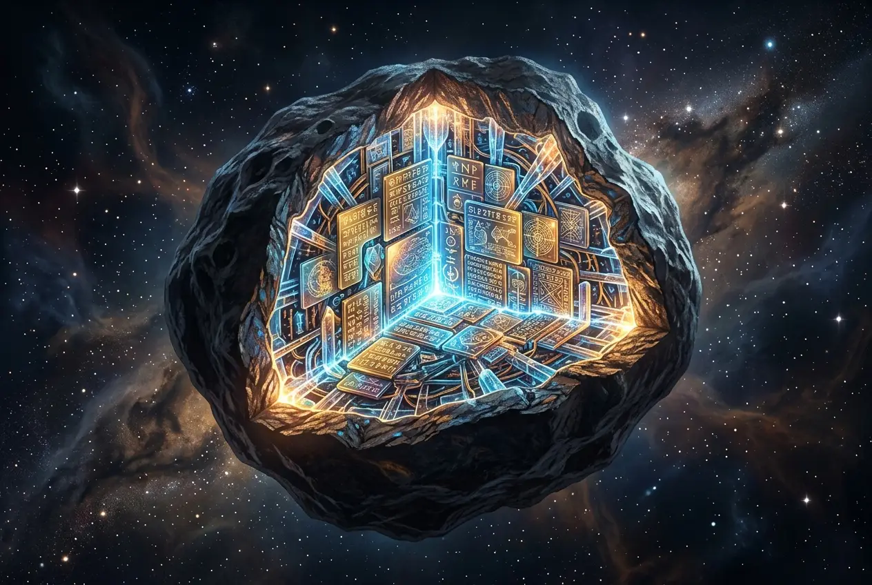 Visual explanation of Asteroids: Our Future Digital Memory Banks?