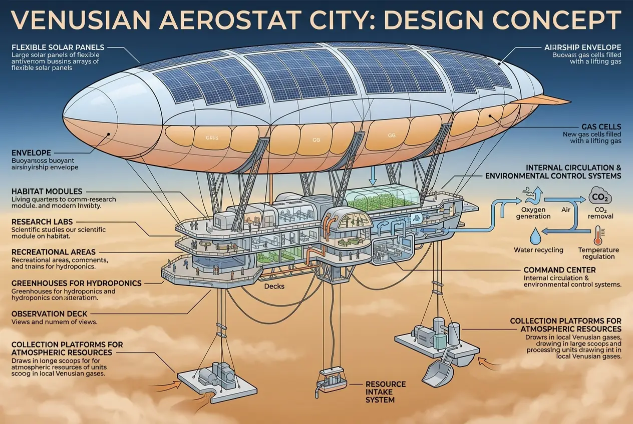Visual explanation of Cities in Venus's Clouds: Our Next Frontier?