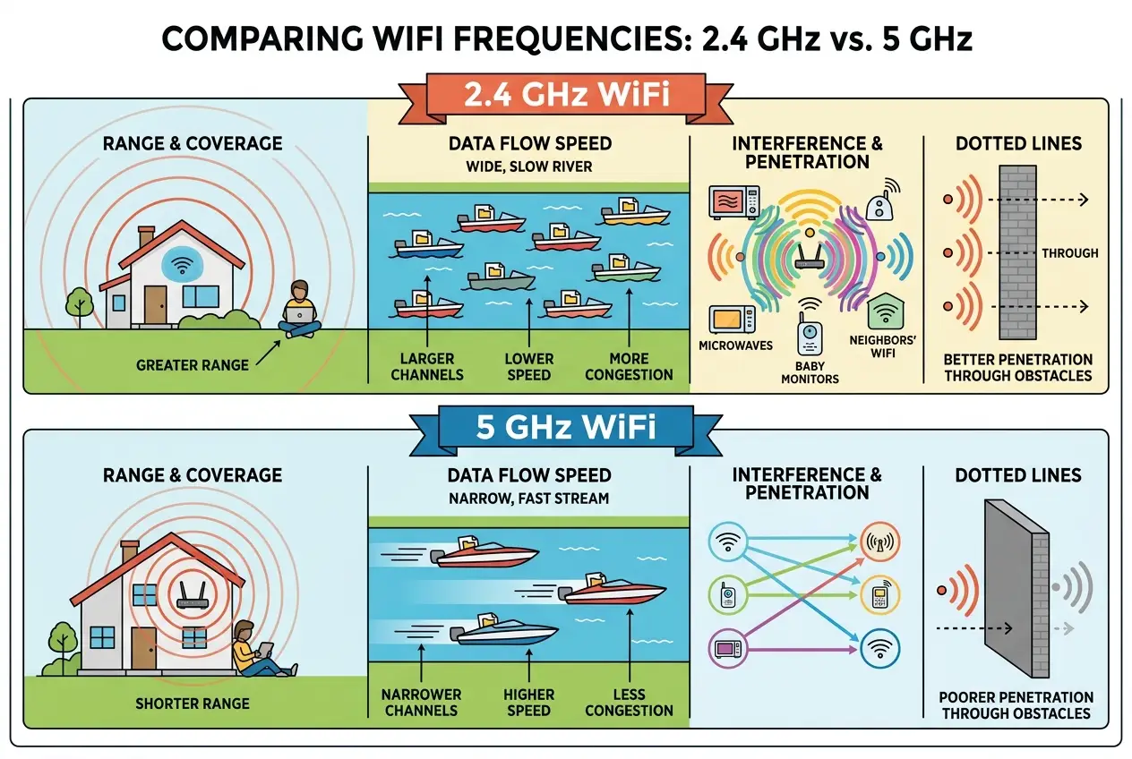 Visual explanation of How Does Your WiFi Connect? Unpacking Wireless Internet