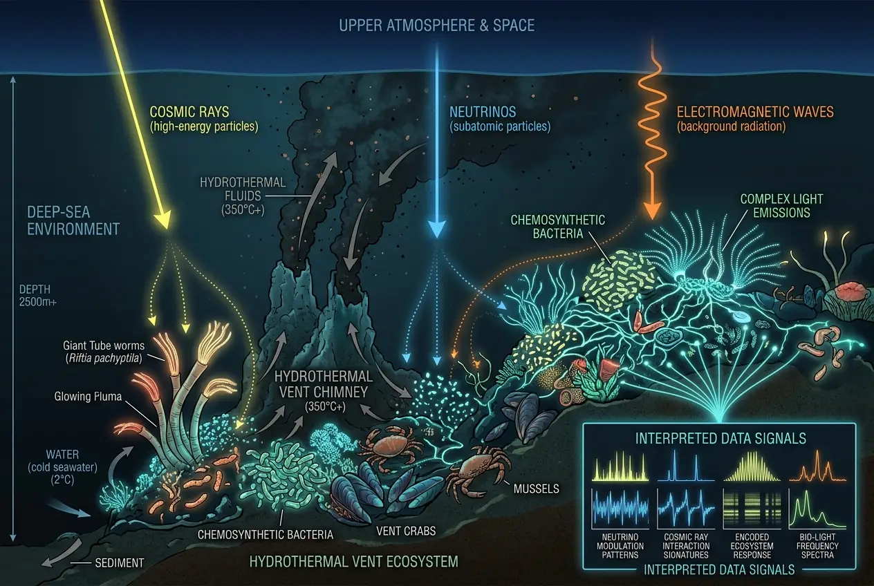 Visual explanation of Can Living Light Encode Cosmic Data?