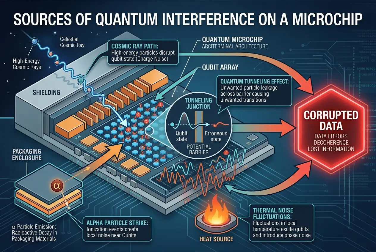 Visual explanation of Do Rogue Quantum Particles Glitch Our Tech?