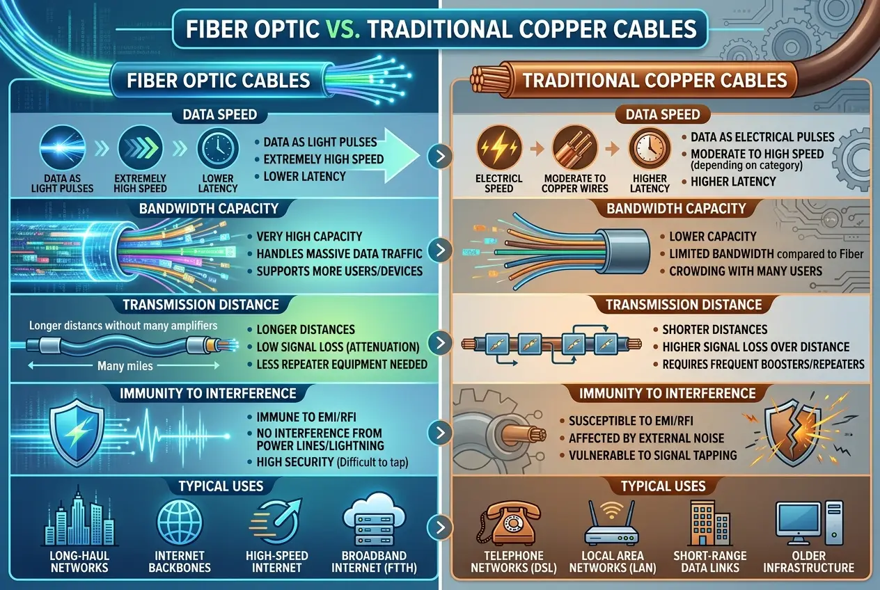 Visual explanation of Can Light Really Carry Your Internet? Unpacking Fiber Optics