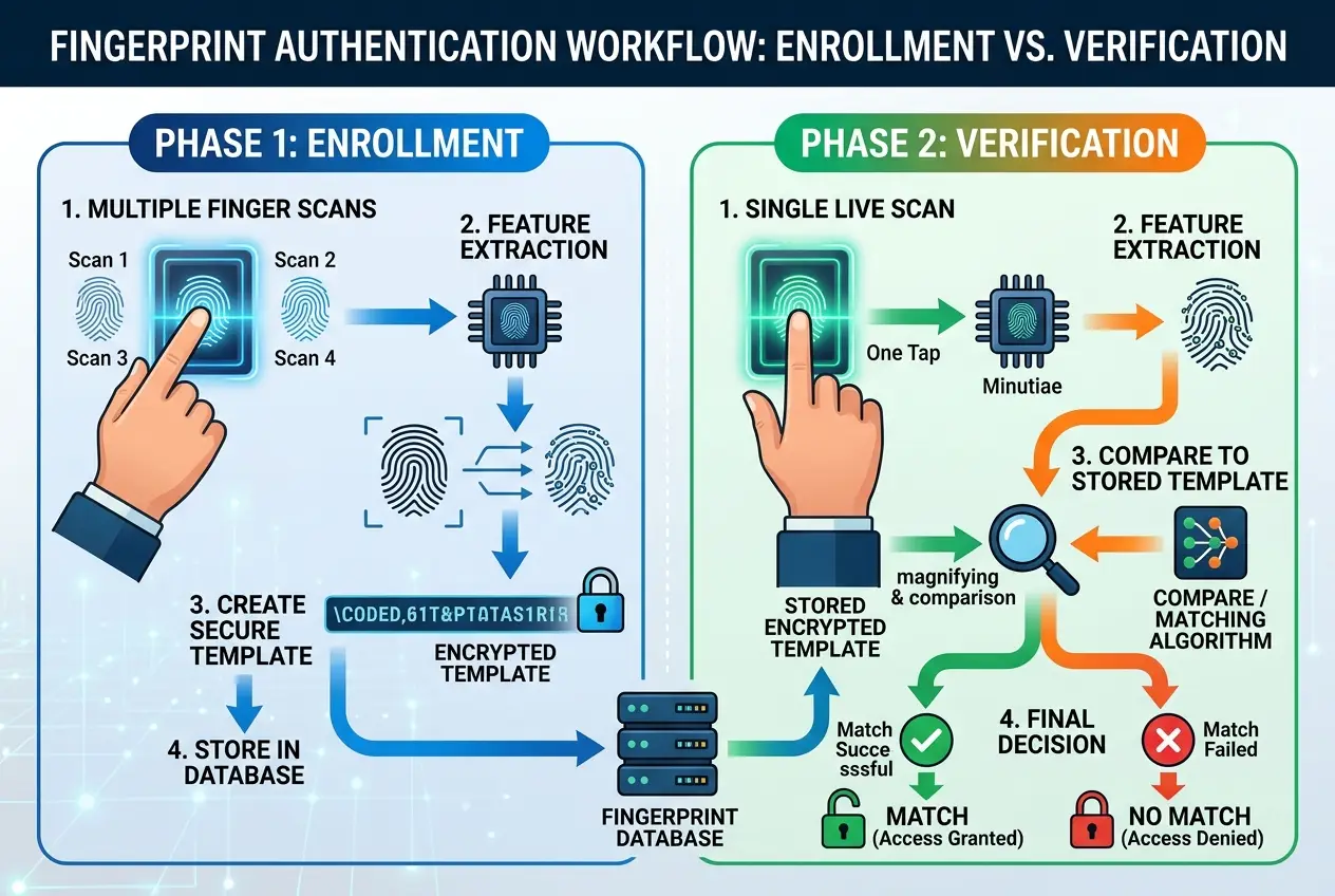 Visual explanation of Do Fingerprint Scanners See Your Skin? Tech Explained