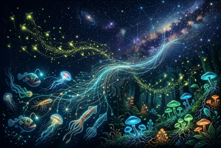 Can Living Light Encode Cosmic Data?