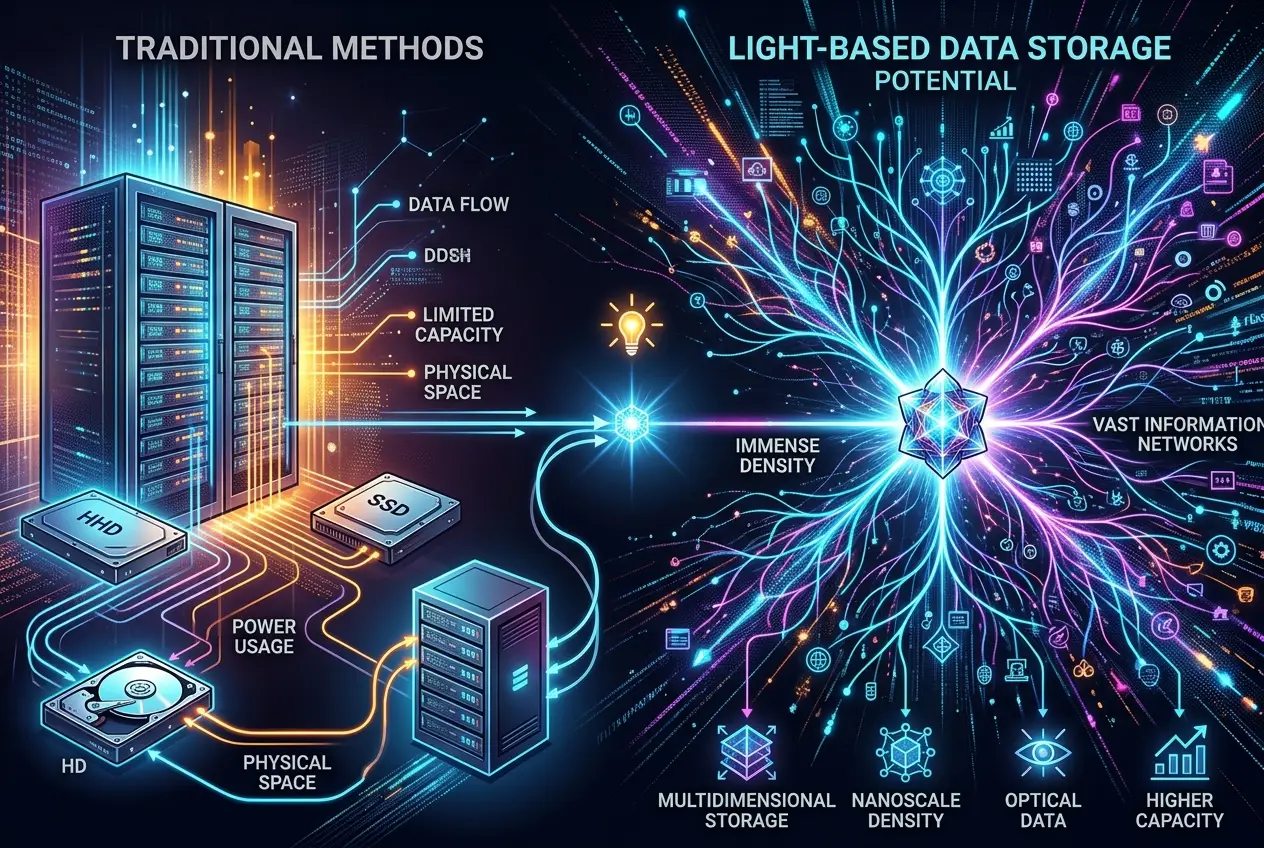 Visual explanation of Can We Store Worlds in a Single Photon? Light's Data Secret