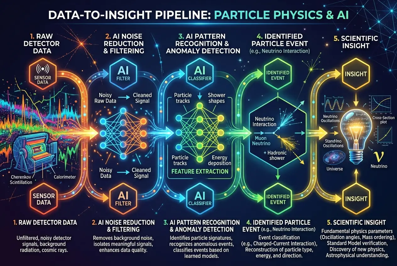 Visual explanation of Can AI Spot Invisible Cosmic Particles We Miss?